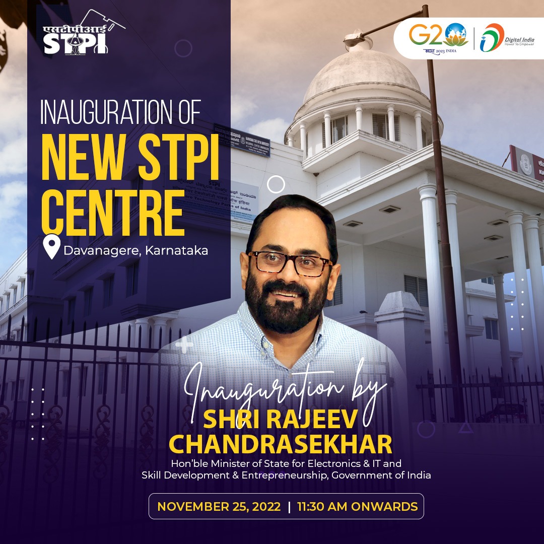Inauguration of STPI's 63rd centre at Davanagere, Karnataka