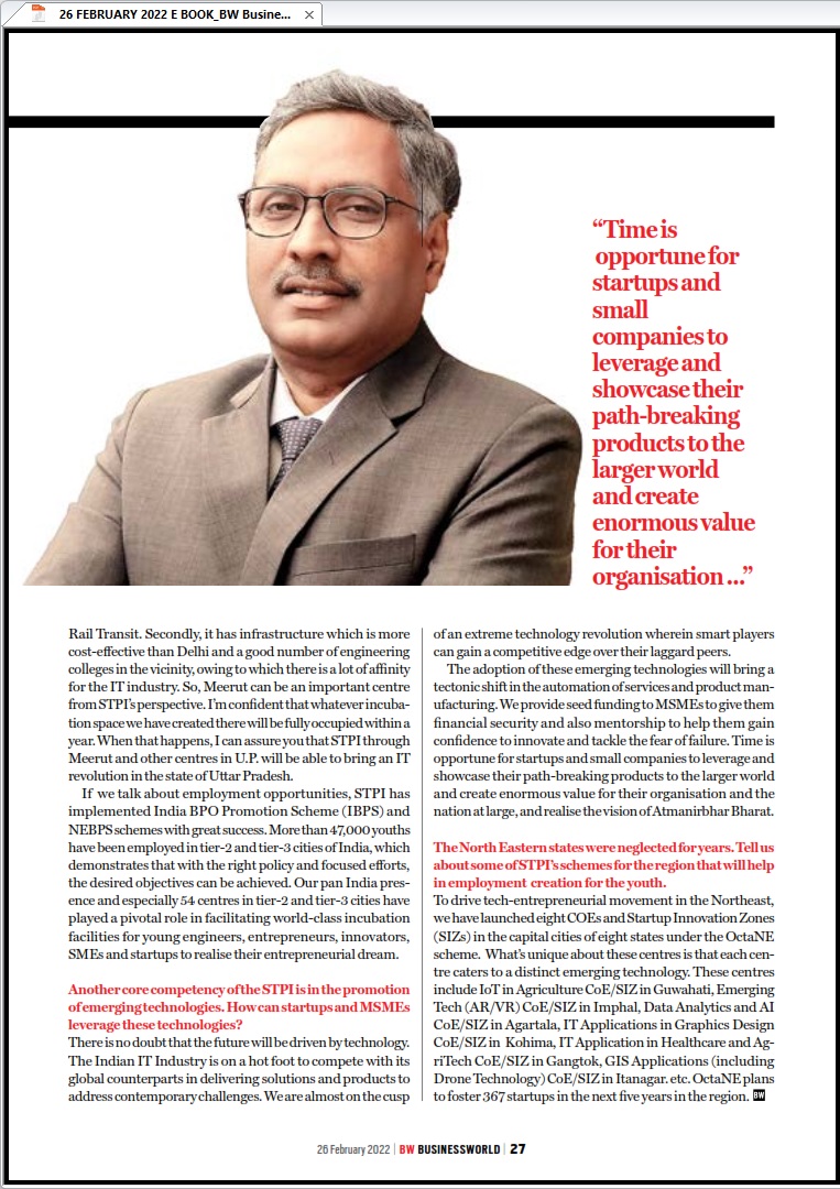 Exclusive interview of DG_STPI